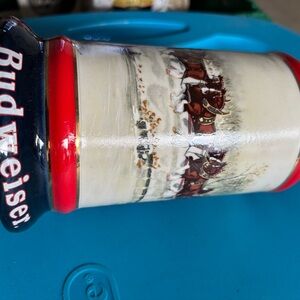 Budweiser Stein with Red and Cream Accents